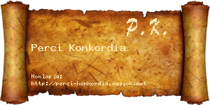 Perci Konkordia névjegykártya